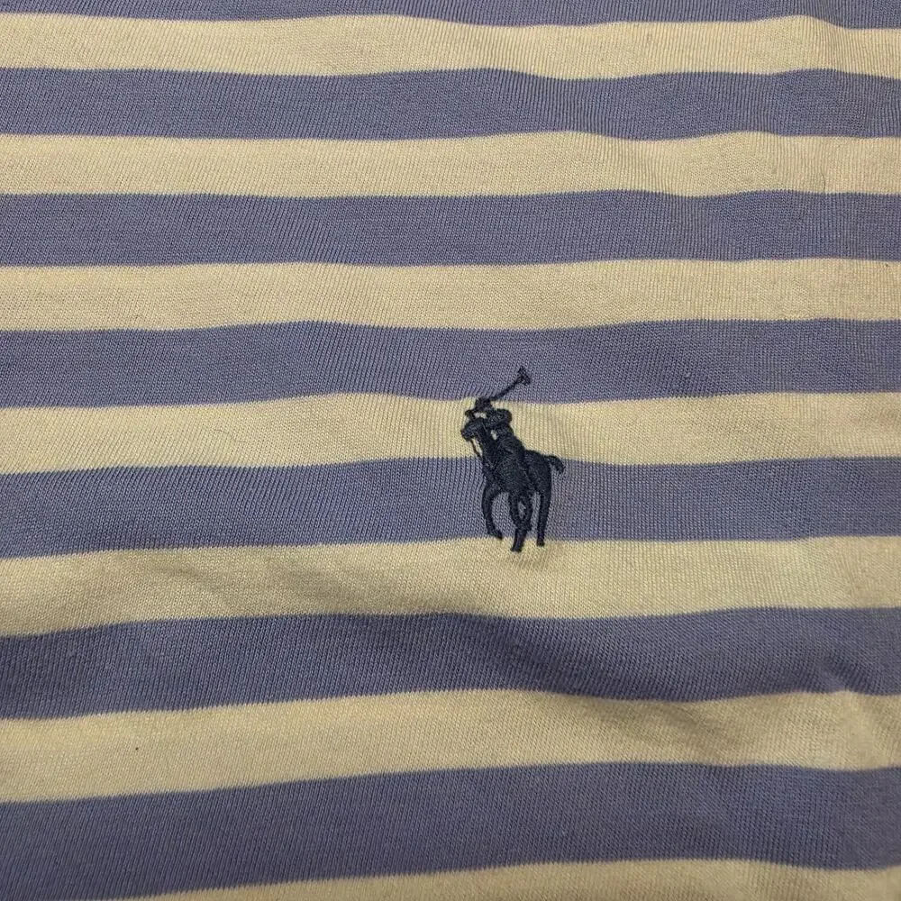 Polo Ralph Lauren Classic Fit Blue/White Striped Jersey Crewneck Tee Big 2X